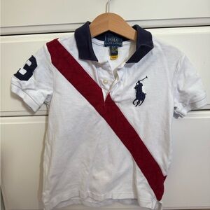 Polo by Ralph Lauren Kids White Polo with Red Stripe